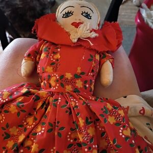 Floral Red Doll with Dress